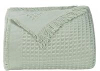 ZOLLNER Kuscheldecke aus Waffelpique 100% Polyacryl, 150x200 cm, Salbei