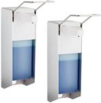 Relaxdays Desinfektionsspender, 2er Set, 1000 ml, Eurospender f&uuml;r