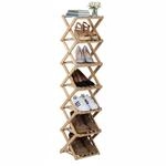 Relaxdays Schuhregal, 7 Schuhablagen, Klappregal f&uuml;r Flur & Schlafzimmer, HBT 124 x