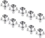 10 x SO-TECH&reg; Drehhaken RENA 3-fach Chrom Unterbauhaken Kleiderhaken...