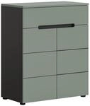 xonox.home - Schuhkommode Canu 80x94x37 cm in Korpus Basalt grau Nb. und Front Smoke