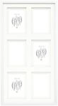 Deknudt Frames - Collage-Rahmen f&uuml;r 6 Bilder - Wei&szlig; - mit Doppel-Passepartout -
