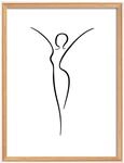 walther design Bilderrahmen Silhouette Holzrahmen, 40x50 cm, buche, NW050P