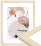 WANDStyle Bilderrahmen 30x40 Natur, moderner Bilderrahmen Holz, hochwertiger