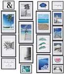 bomoe Bilderrahmen Set 18er Paradise &ndash; 6x 10x15 cm, 4x 13x18 cm, 4x 18x24 cm,...