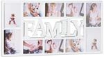 Relaxdays Bilderrahmen Familie, Fotorahmen f&uuml;r 10 Bilder, Collage Family zum