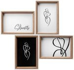 walther design Bilderrahmen Silhouette Holzgalerie, 4 Fotos 10x15 cm, buche, NW415P