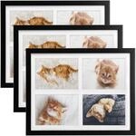 bomoe 3x Bilderrahmen Collage f&uuml;r 4 Fotos 10x15 cm &ndash; Fotorahmen Collage aus...