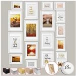 bomoe 18er Bilderrahmen Set &ndash; 6x 10x15 cm, 4x 13x18 cm, 4x 18x24 cm, 4x 20x30...