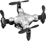 Reely Suitcase mini Drone Quadrocopter RtF Einsteiger, Kameraflug Silber-Schwarz