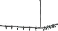 Normbau Duschvorhangstange Cavere, 1200x1200mm, Anthrazit -