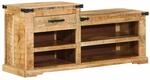 vidaXL Bank mit Schubladen Braun 110 x 35 x 50 cm Raue Mango, Lagerbank f&uuml;r