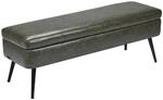 VEVOR Sitzbank Ottomane (400 x 1200 x 450 mm) aus PU-Leder mit Metallbeinen &