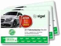 SIGEL T1179 Fahrtenb&uuml;cher f&uuml;r PKW, 3er Set (3xFA614: A6 quer, 80 Seiten) - f&uuml;r