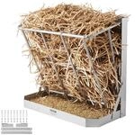 VEVOR Heuraufe Vieh, 610 x 297 x 584 mm, 2-in-1-Futterautomat f&uuml;r Heu & Getreide,