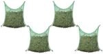 vidaXL 4X Heunetz Engmaschig Futternetz Futtersparnetz Pferd Pony Heu Stall Netz
