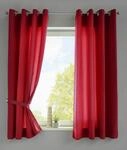 Gardinenbox 2er Set Vorh&auml;nge Schal &Ouml;sen &raquo;Berlin&laquo; HxB 145x140 cm Bordeaux