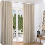 Beautissu 2er Set Thermovorhang Gardine 140x245 cm Creme &ndash; Thermogardine Set