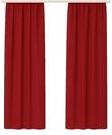 Bestlivings Dekoschal Ellen 2er Pack inkl. Raffhalter (140x145cm / Rot) Vorhang