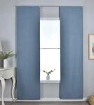 Gardinenbox 2er Set Fl&auml;chenvorh&auml;nge mit Paneelwagen HxB 245x60 cm Blau 100%
