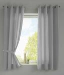 Gardinenbox 2er Set Vorh&auml;nge Schal &Ouml;sen &raquo;Berlin&laquo; HxB 145x140 cm Grau...
