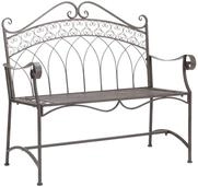 Dehner Gartenbank Antik, 2-Sitzer Bank in Vintage-Optik, 110 x 55 x 103.5 cm,...