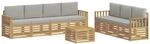 vidaXL Sofagarnituren Massivholz Akazie, Garten, modernes Outdoor-Sofa Set,...