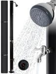 Arebos Solardusche Garten 20 Liter Schwarz | Gartendusche Solar mit Thermometer...