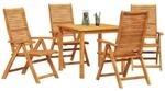 vidaXL Garten Essgruppe 5 pcs Braun Massivholz Akazie, Akazienholz Gartenm&ouml;bel,