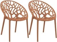 CLP Gartenst&uuml;hle 2er Set stapelbar wetterfest Hope, Gartensessel mit Lehnen