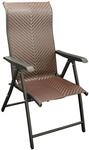 DEGAMO Klappsessel Gartensessel Antibes Hochlehner, Metall und Polyrattan braun,