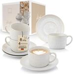 S&auml;nger | Kaffeetassen Set mit Untertasse Korfu 8 tlg, Kaffeetassen und...