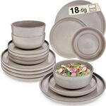 S&Auml;NGER Kairo Clay | Tafelservice 18 teilig, Steingut Geschirr Set 6 Personen, 6x