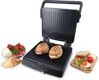 Steba Panini-, Kontakt- und Tischgrill FG 75 | PFAS-freie Grillplatten 27 x 24...