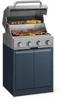 Klarstein WaldChef Gasgrill 50 mbar &ndash; 4 Brenner BBQ Grill 12800 W, Edelstahl,