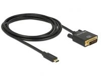 Delock Kabel USB Type-C Stecker > DVI 24+1 Stecker (DP Alt Mode) 4K 30 Hz 2 m...