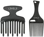 L3VEL3 Hair Pick Comb Set (2)