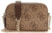 GUESS Umh&auml;ngetasche Noelle II Crossbody Camera Bag Latte Logo/Brown hellbraun