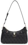 GUESS Schultertasche Yesba Shoulder Bag Coal Logo dunkelgrau