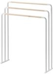 Yamazaki 7467 Plain Bath Towel Hanger, White, Steel/Wood, Minimalist, 70 x 19 x 83 cm
