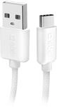 SBS USB-A auf USB-C Kabel aus verwicklungsfreiem Stoff mit Klett-Kabelhalterung,