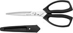 KAI K&uuml;chenschere Slim-Light - 18,5 cm Gesamtl&auml;nge - Scharfe, gezahnte Klinge -