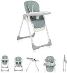 Kikkaboo Kinderhochstuhl Spicy faltbar, Tisch abnehmbar, verstellbar, 4 R&auml;der,