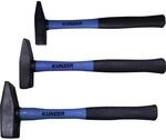 KUNZER 7HSF03 Hammer-Set mit Fiberglasstiel - 300g / 500g / 800g - Hammerkopf...