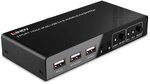 LINDY 32809 HDMI Switch und KVM 4K60, USB 2.0 und 2-Port Audio