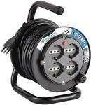 Electraline 49217 Verl&auml;ngerungskabel mit Kabeltrommel, 15 mt, 4 mehrpolige