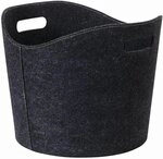 Filz-Kaminholztasche &Oslash; 390 x H 310 mm grau