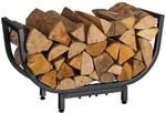 Relaxdays Kaminholzregal, Metall, HxBxT: 35 x 65 x 21 cm, Kaminholzhalter innen,