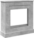 vidaXL Kaminumrandung Betongrau 90x30x90 cm Holzwerkstoff