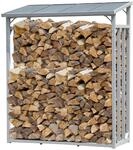QUICK STAR Aluminium Kaminholzregal Au&szlig;en 130 x 70 x 185 cm, Pro - 40 mm...